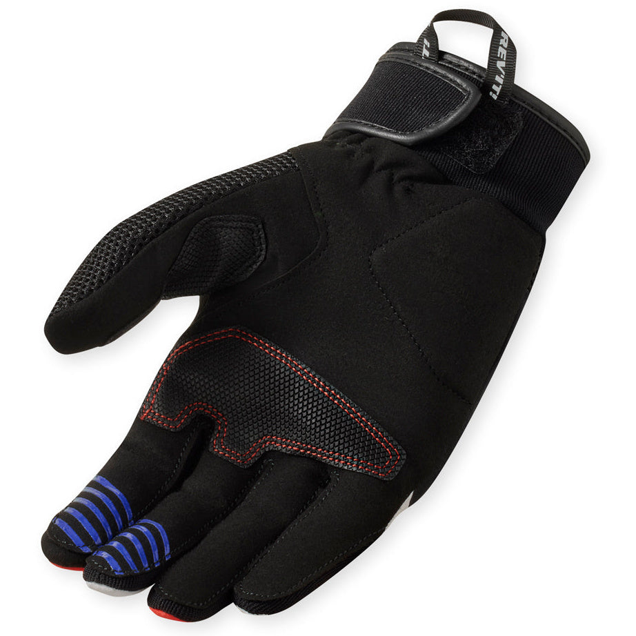 Revit Surge Textile Gloves Black / Red motorcycle glove, palm view
