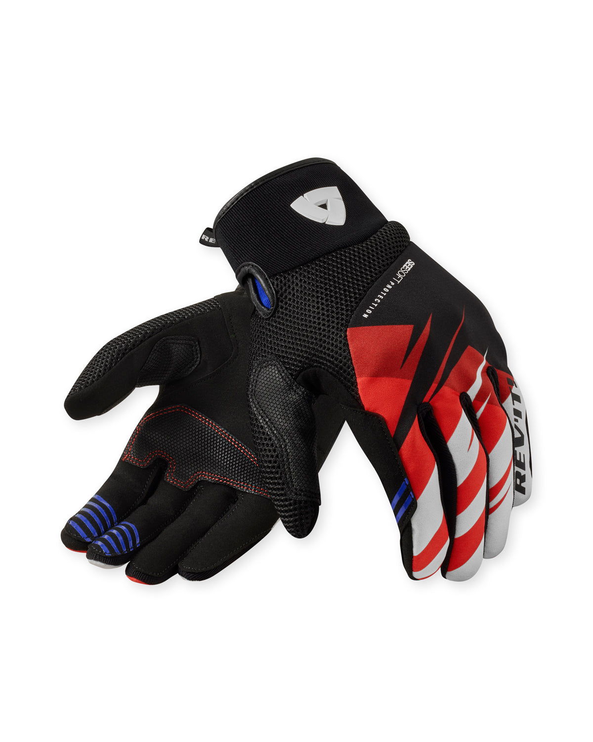Revit Surge Textile Gloves Black / Red FREE UK Delivery, FREE 365 Day Returns - Moto Central