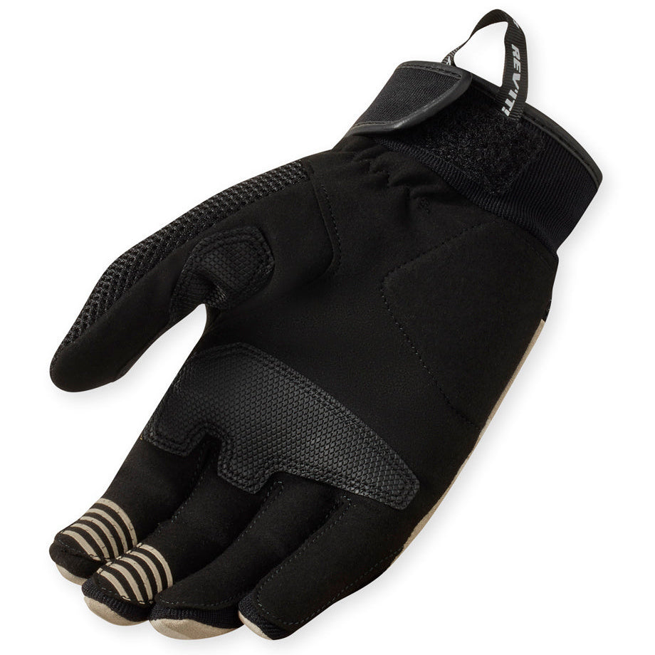 Revit Surge Textile Gloves Sand / Black motorcycle glove, palm view