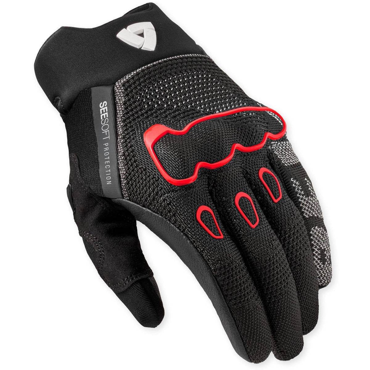Revit Hyperspeed 3 Gloves Black / Neon Red back view