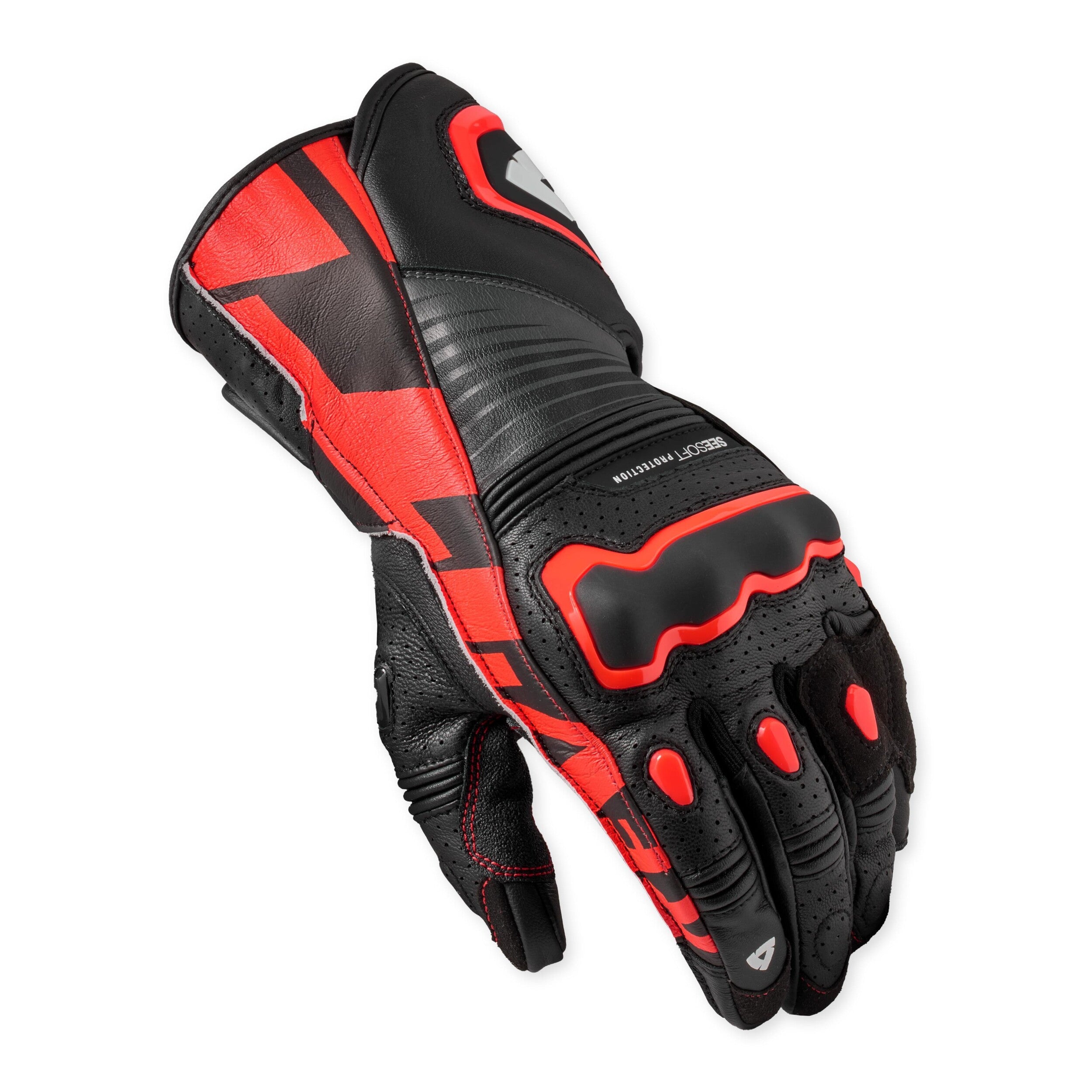 Revit Argon 3 Gloves Black / Neon Red back view