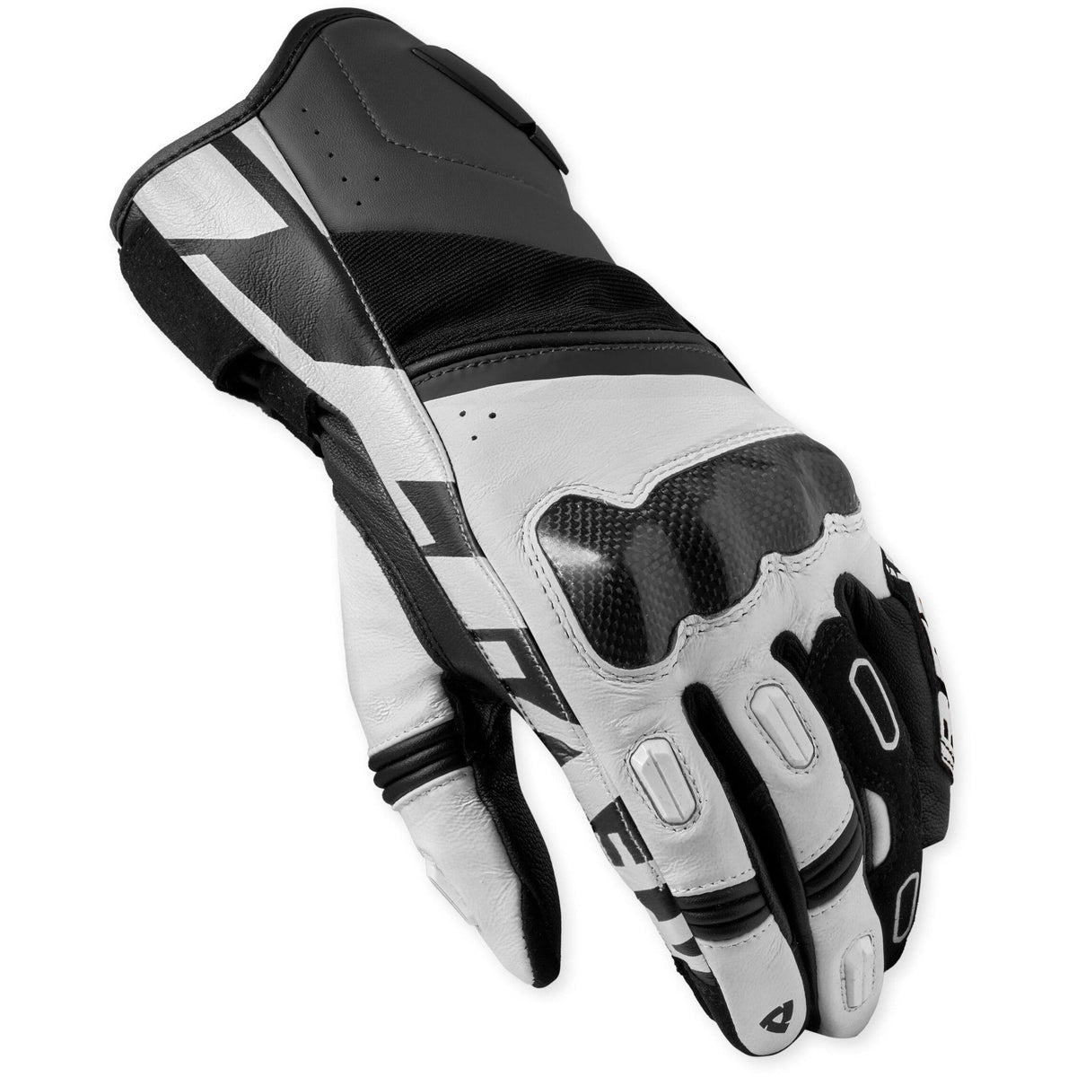 Revit RSR 5 Gloves Black / White back-of-hand view
