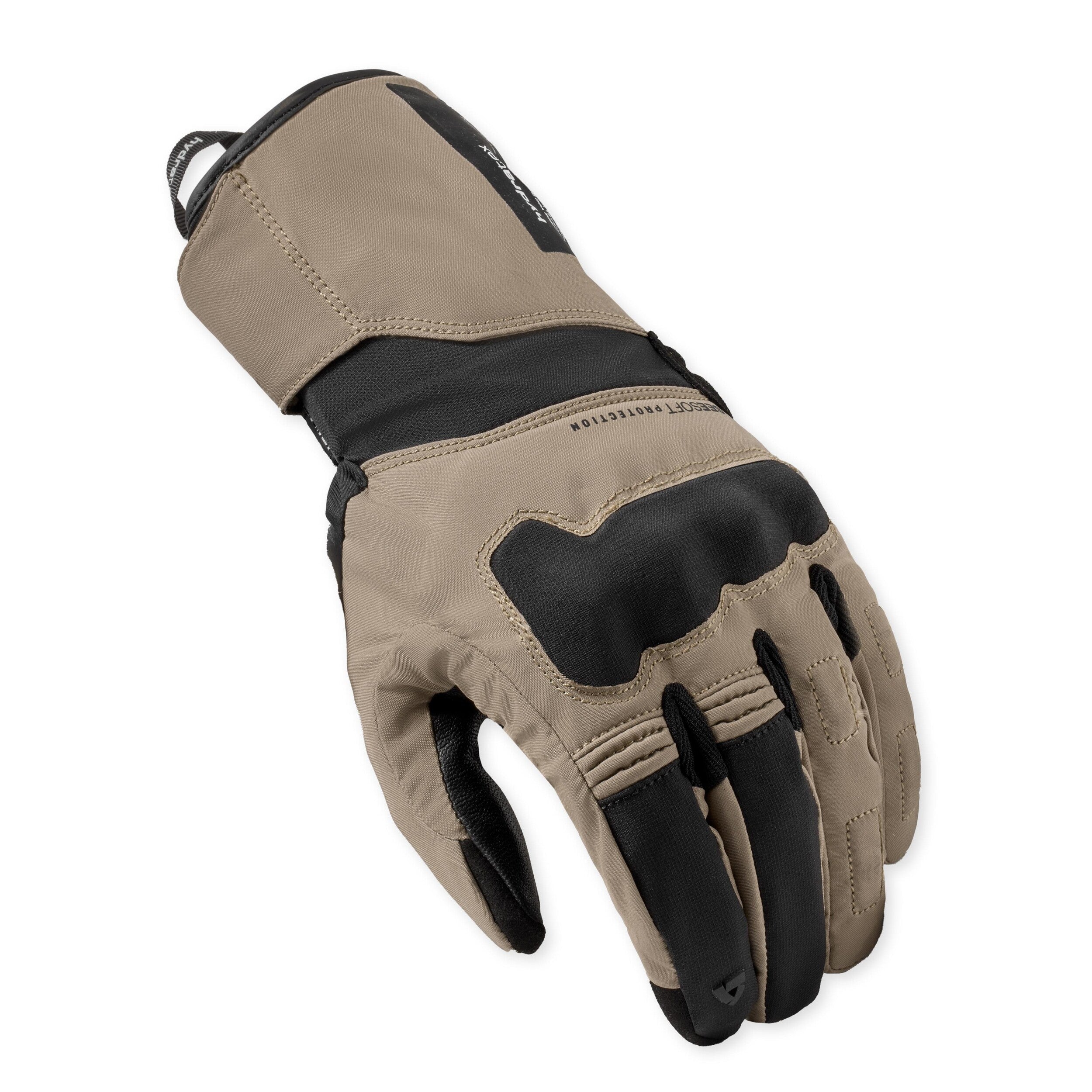 Revit Convergent H2O Gloves Sand / Black back view