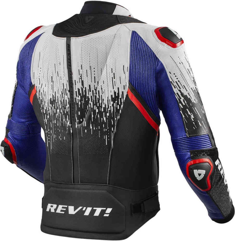 Revit Quantum 2 Pro Air Leather Jacket White / Blue / Black  - FREE UK Shipping, FREE 365 Day Returns | Moto Central