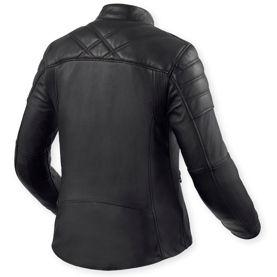 Revit London Ladies Leather Jacket Black – rear view