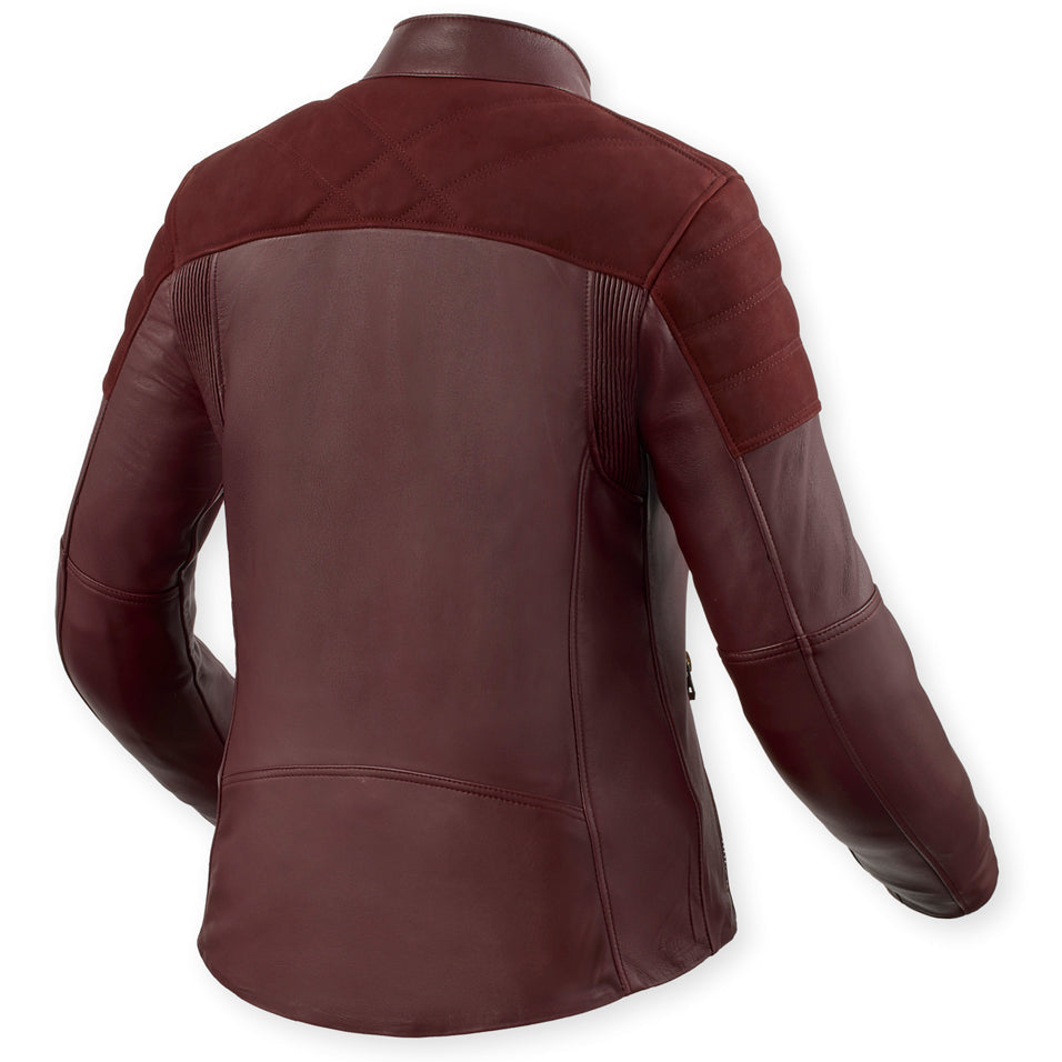 Revit London Ladies Leather Jacket Aubergine – rear view