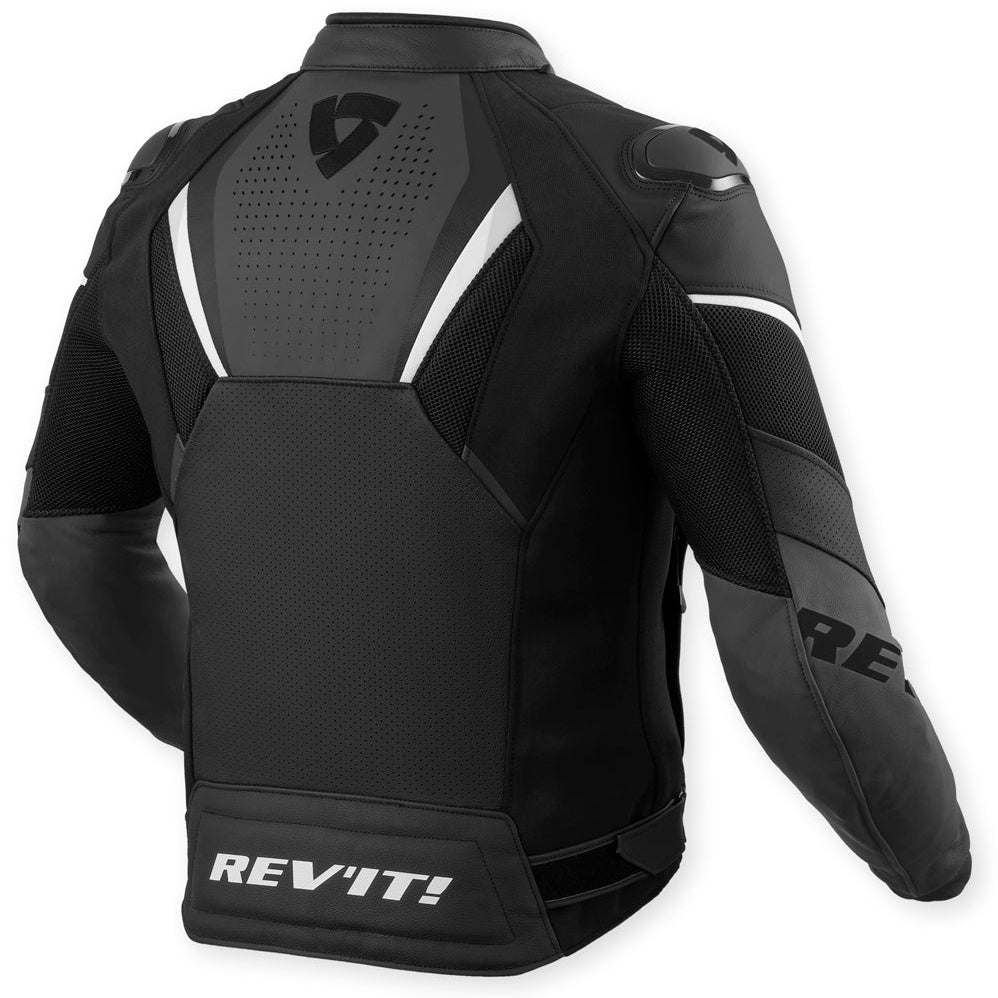 Revit Automate Leather Jacket Black – rear view