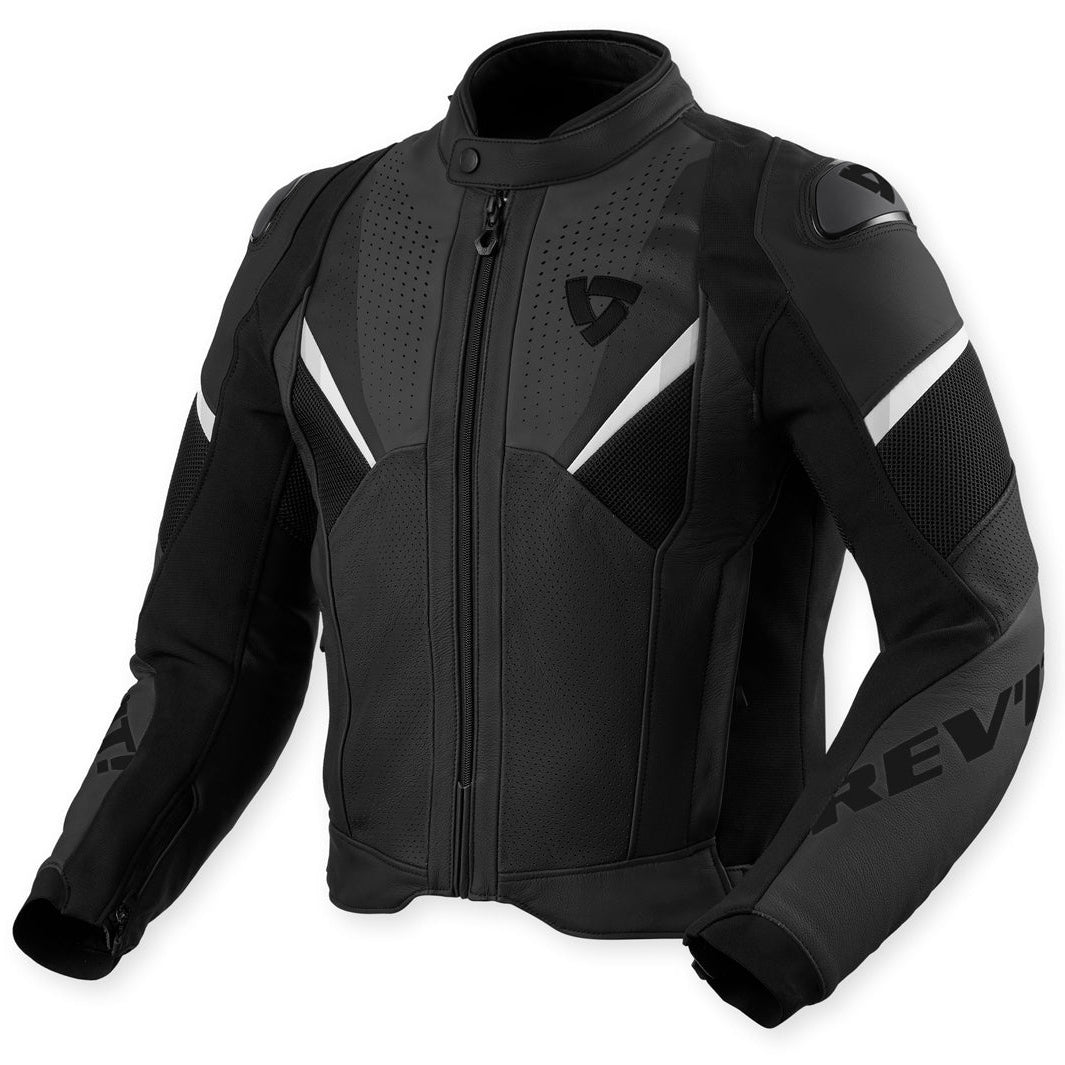 Revit Automate Leather Jacket Black – front view