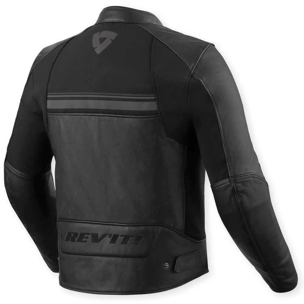Revit Mile 2 Leather Jacket Black – rear view