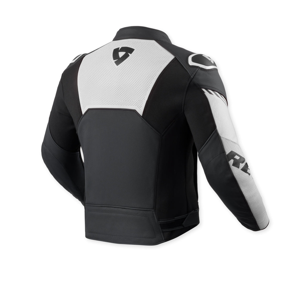 Revit Argon 3 Leather Jacket Black / White back view