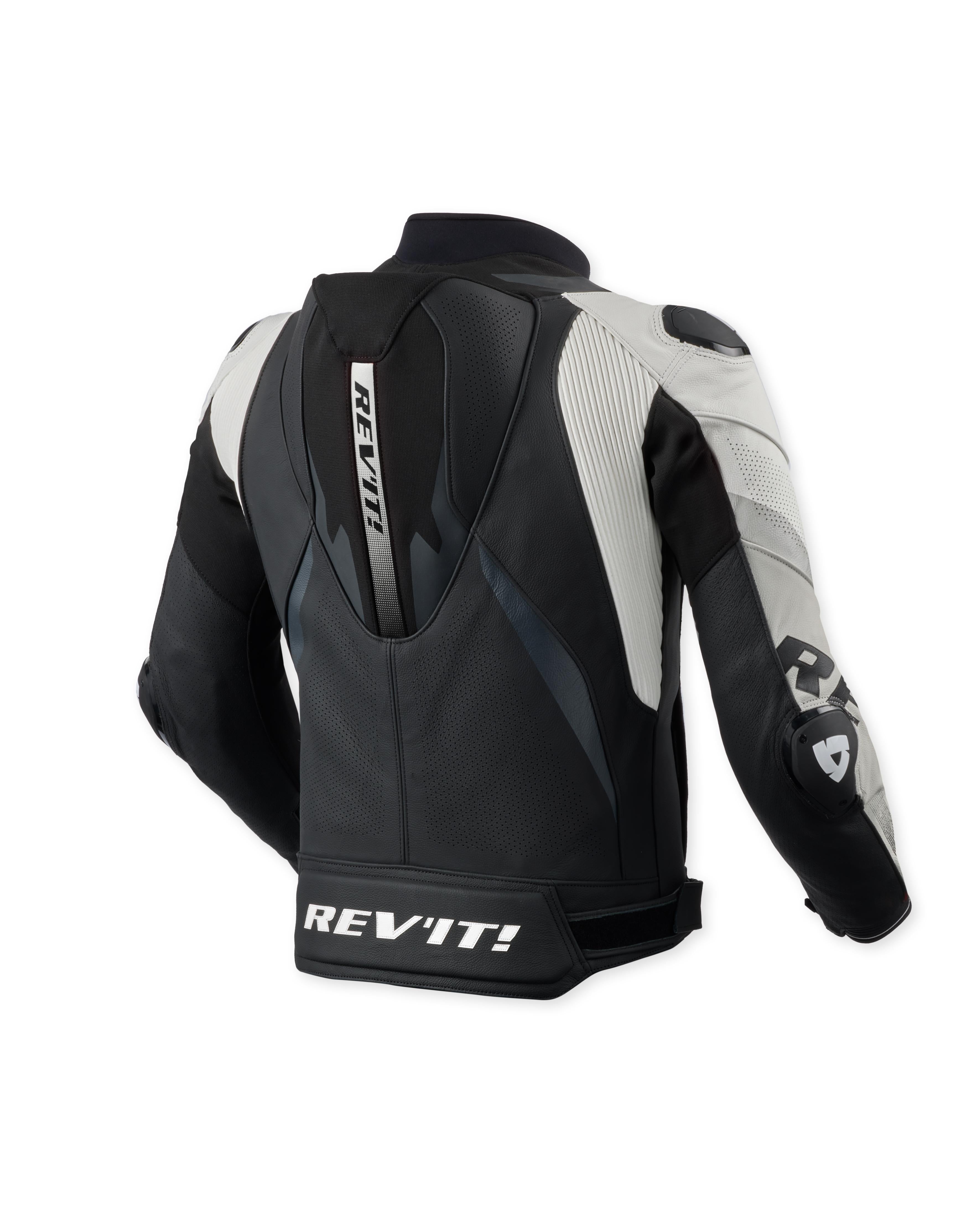 Revit Hyperspeed 3 Pro Leather Jacket Black / White FREE UK Delivery, FREE 365 Day Returns | Moto Central