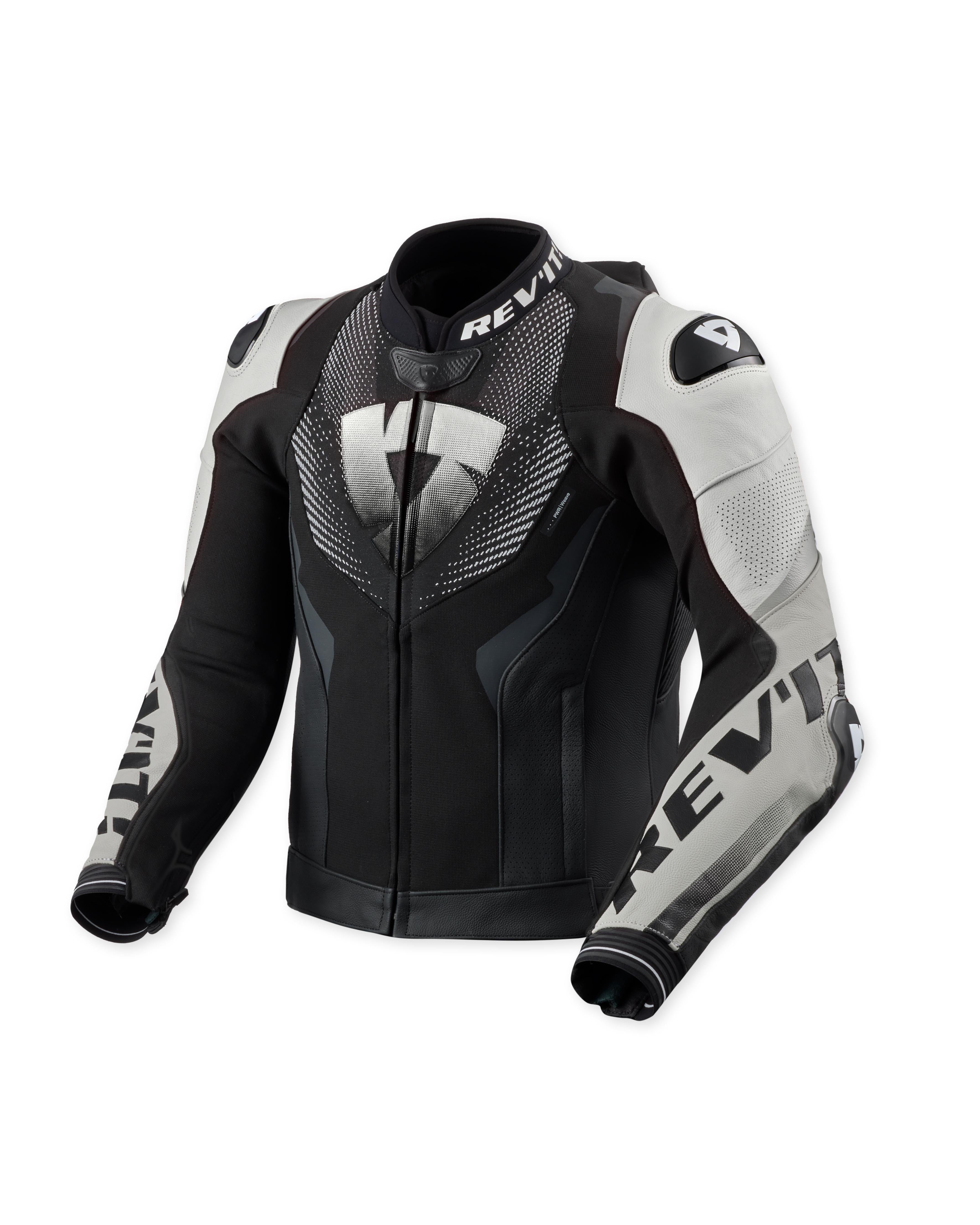 Revit Hyperspeed 3 Pro Leather Jacket Black / White FREE UK Delivery, FREE 365 Day Returns | Moto Central