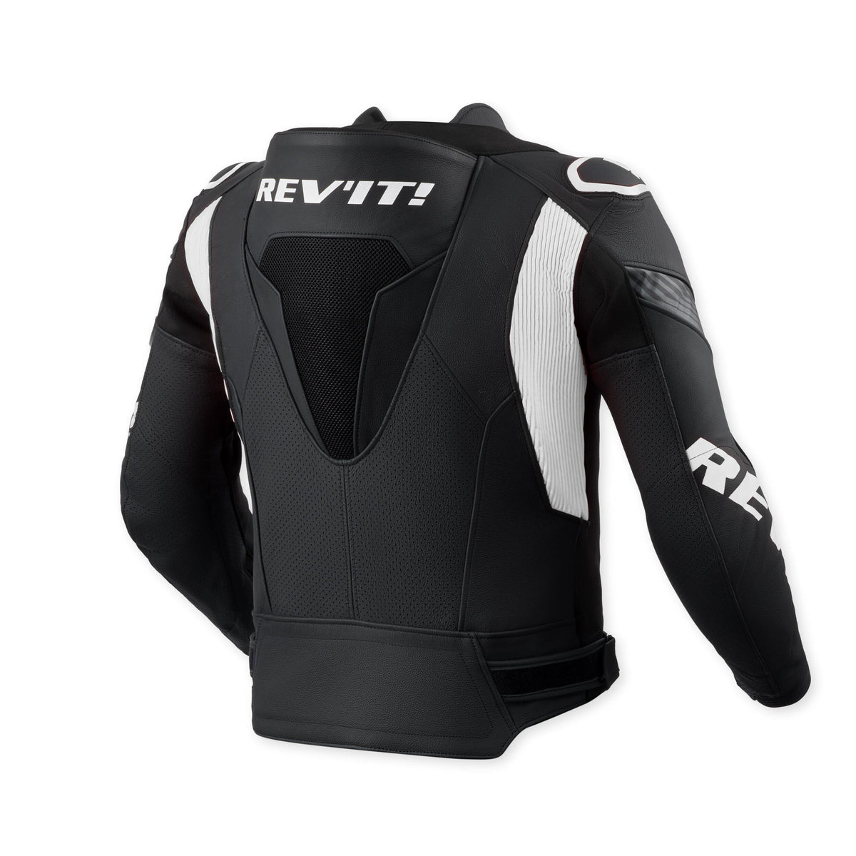 Revit Argon 3 Pro Leather Jacket Black / White back view
