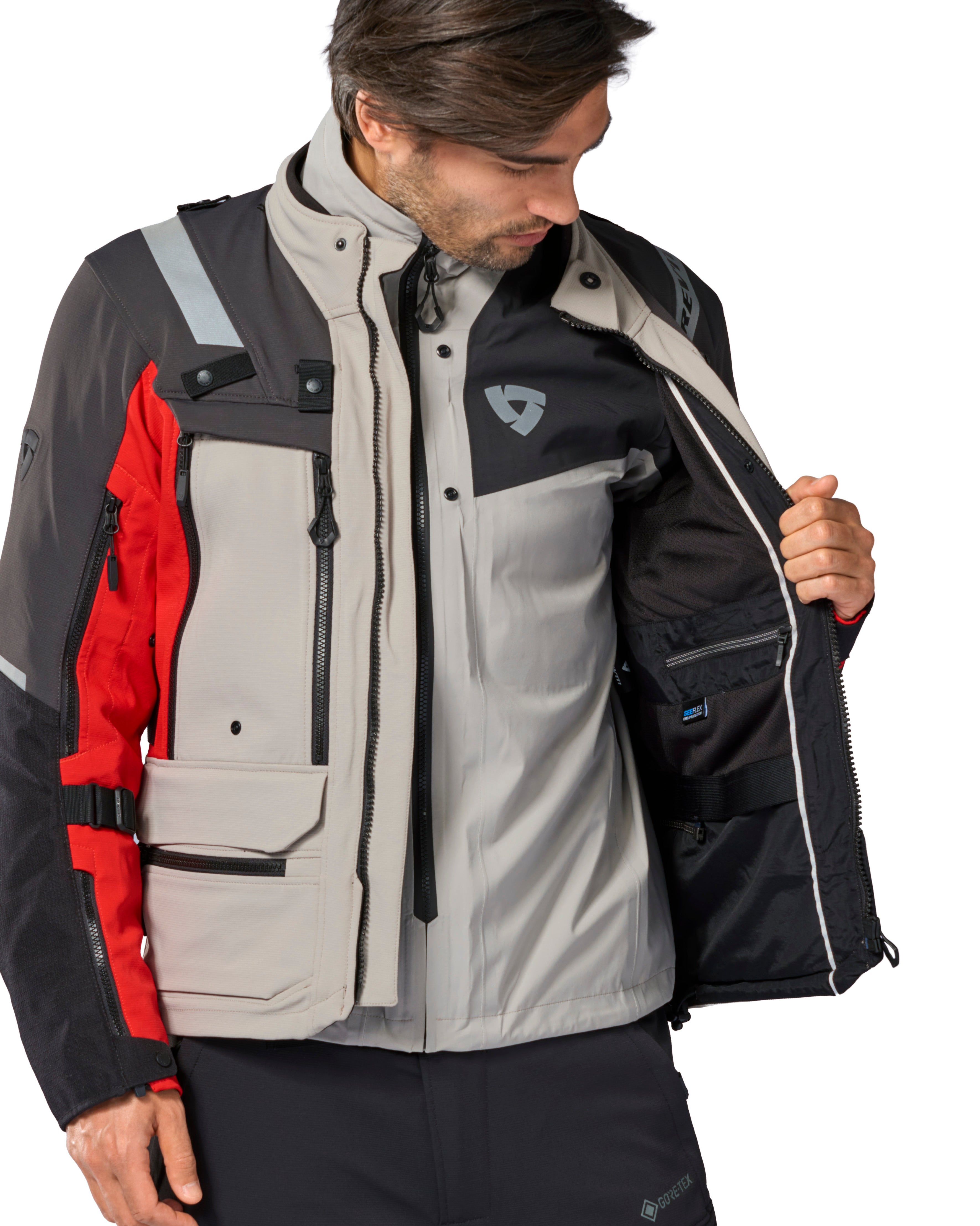 Revit Defender 4 Gore-Tex Jacket Anthracite / Red