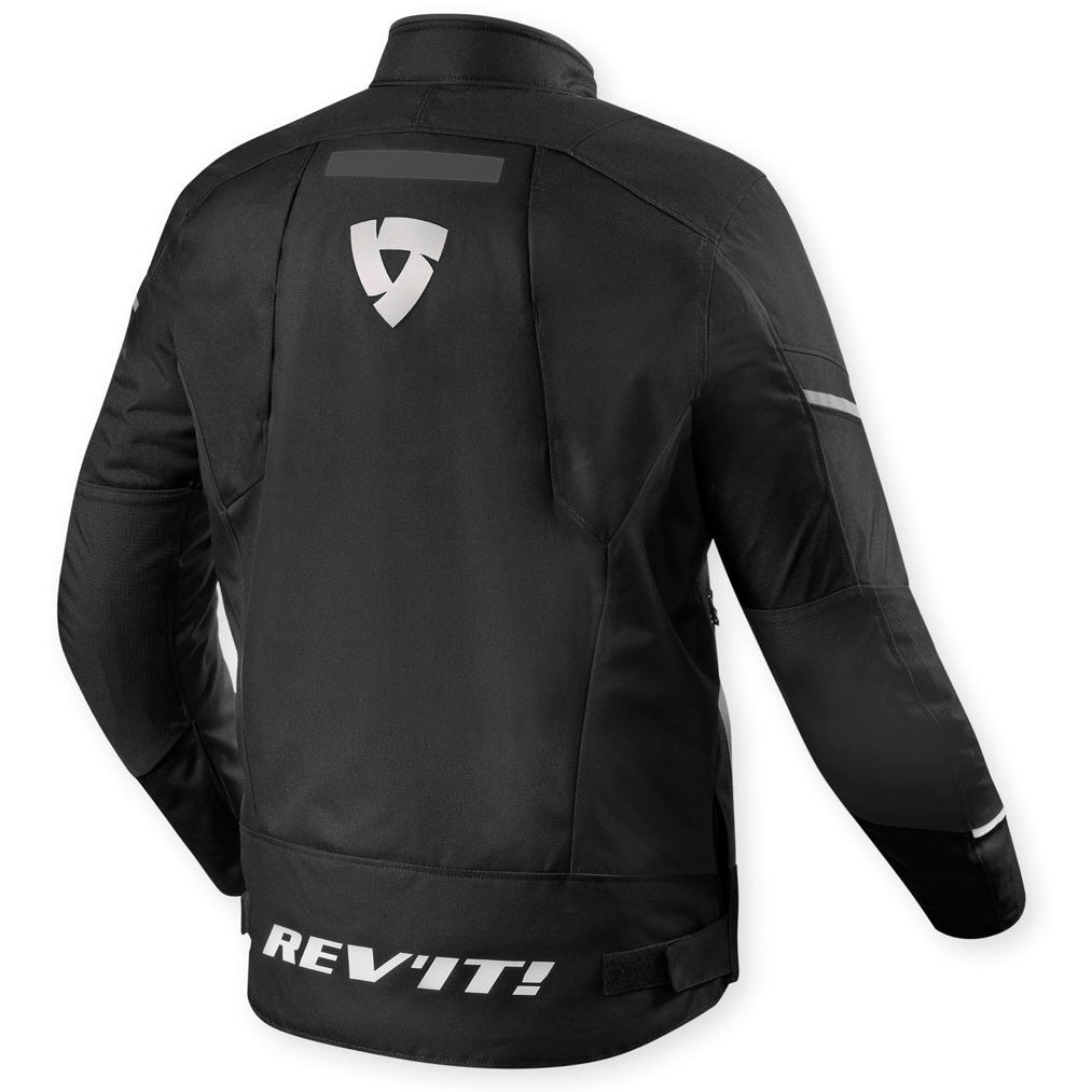 Revit Undulate H2O Textile Jacket Black / White, rear view