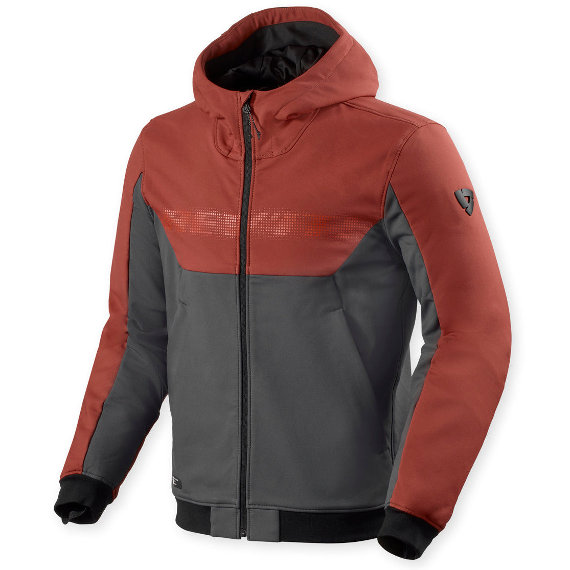 Revit Parabolica 2 Hoodie Burgundy Red / Grey – front view