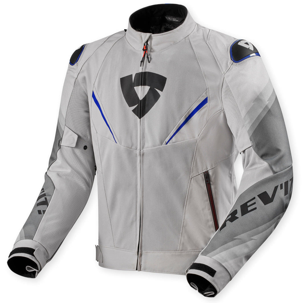 Revit Quantum 3 Air Textile Jacket Silver / Blue – front view