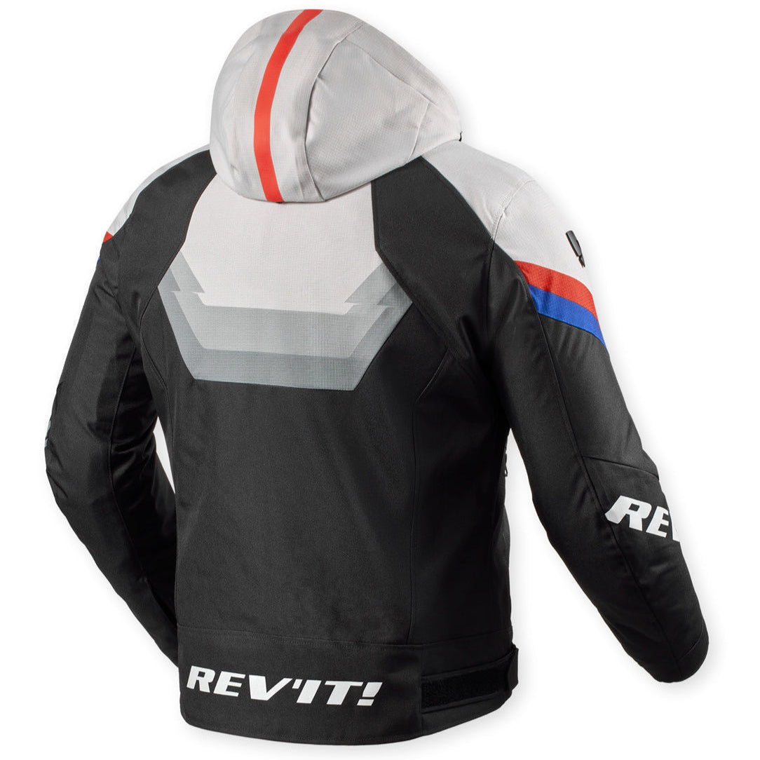 Revit Quantum 3 H2O Textile Jacket Black / Light Grey – rear view