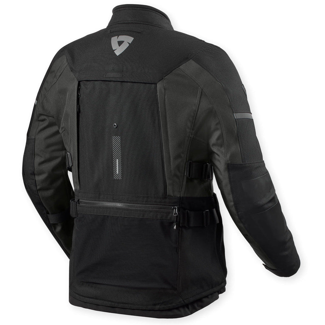 Revit Sand 5 H2O Textile Jacket Black / Anthracite, rear view