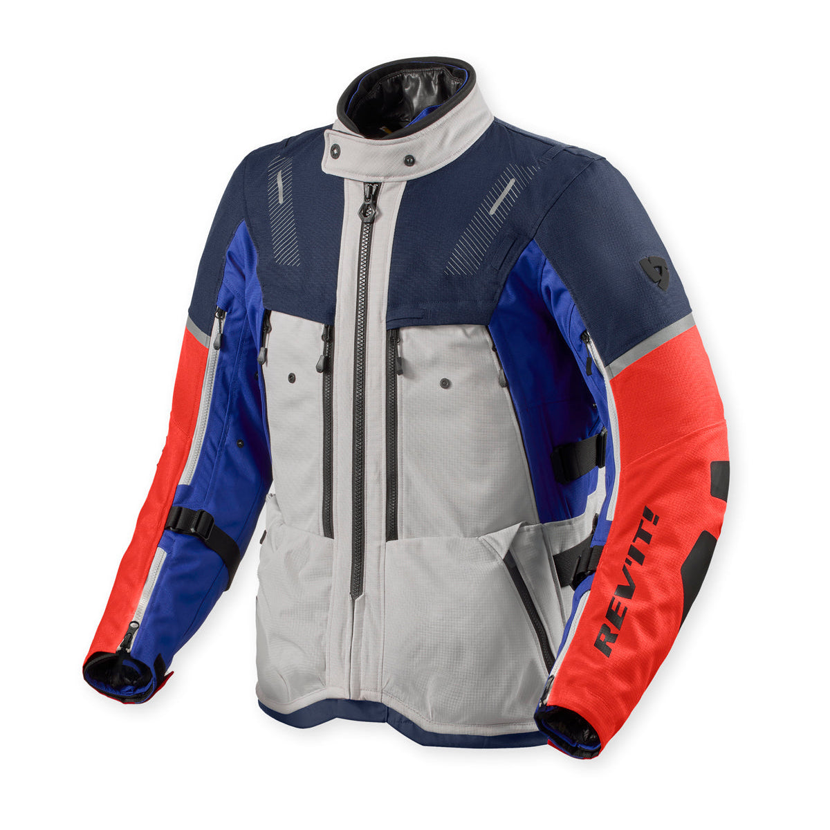 Revit Sand 5 H2O Textile Jacket Silver / Blue FREE UK Delivery, FREE 365 Day Returns - Moto Central