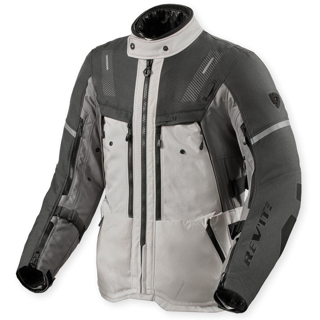 Revit Sand 5 H2O Textile Jacket Silver / Anthracite, front view