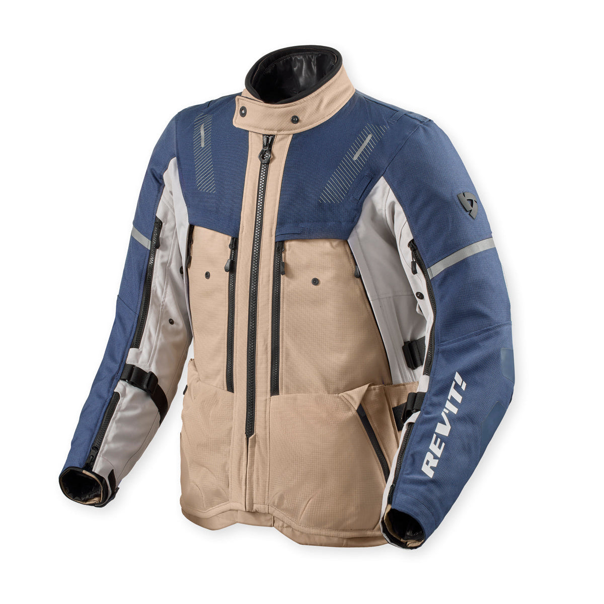 Revit Sand 5 H2O Textile Jacket Sand / Blue FREE UK Delivery, FREE 365 Day Returns - Moto Central