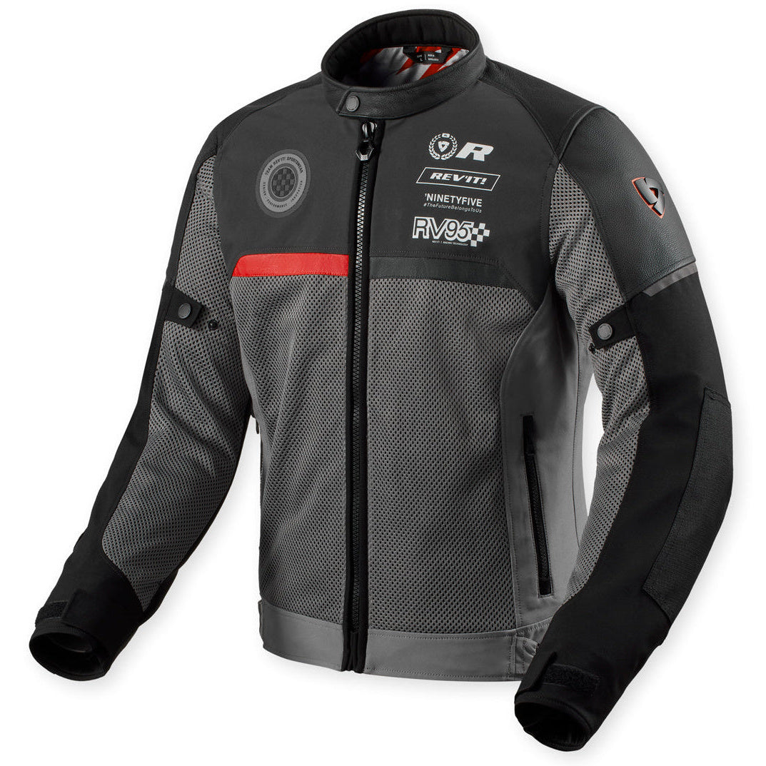 Revit Swiftblade Textile Jacket Black / Red, front view