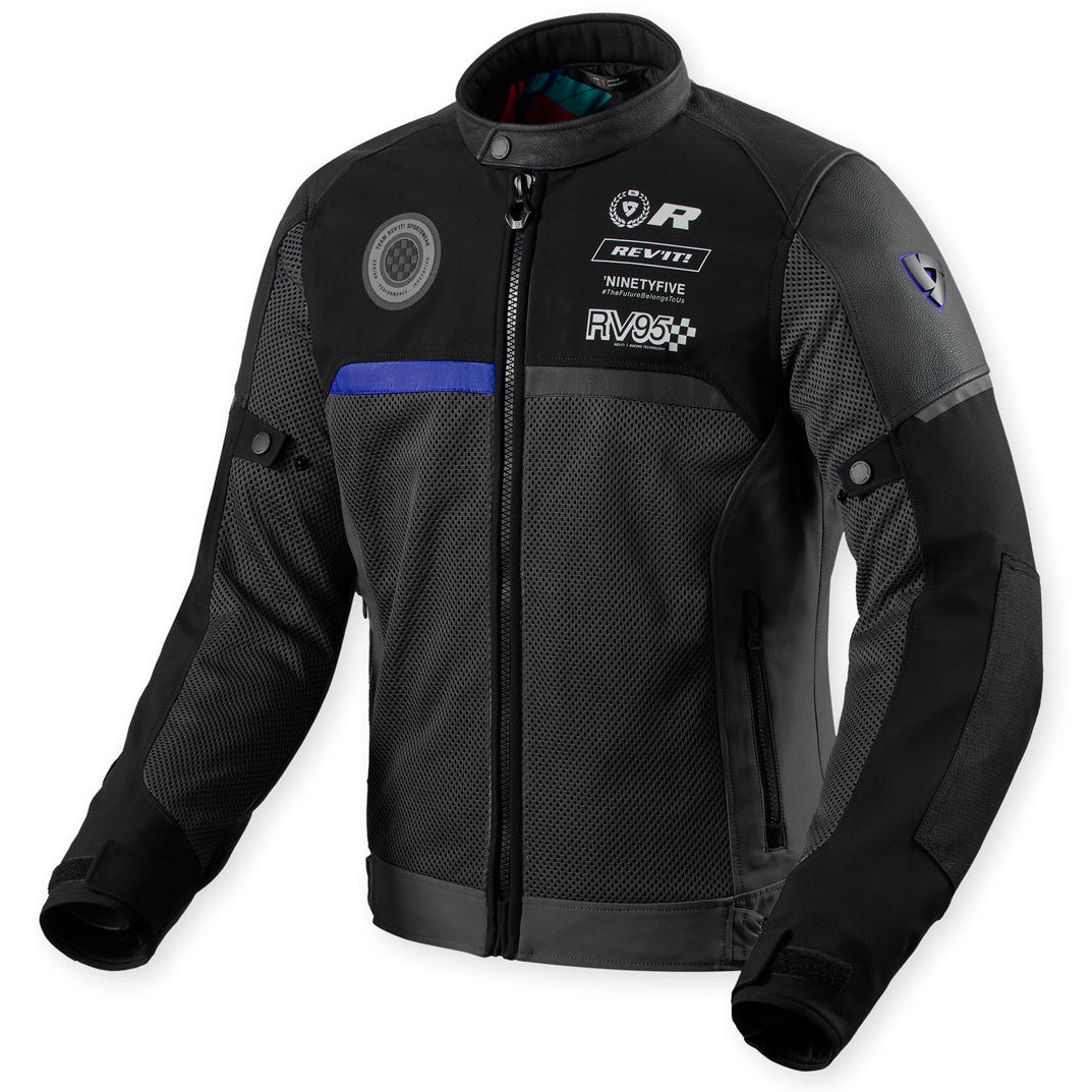 Revit Swiftblade Textile Jacket Black / Blue, front view