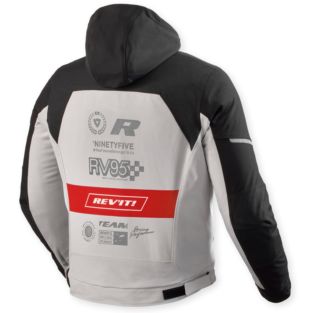 Revit Haste H2O Textile Jacket Black / Red – rear view