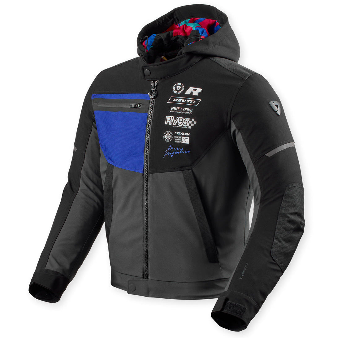 Revit Haste H2O Textile Jacket Black / Blue – front view