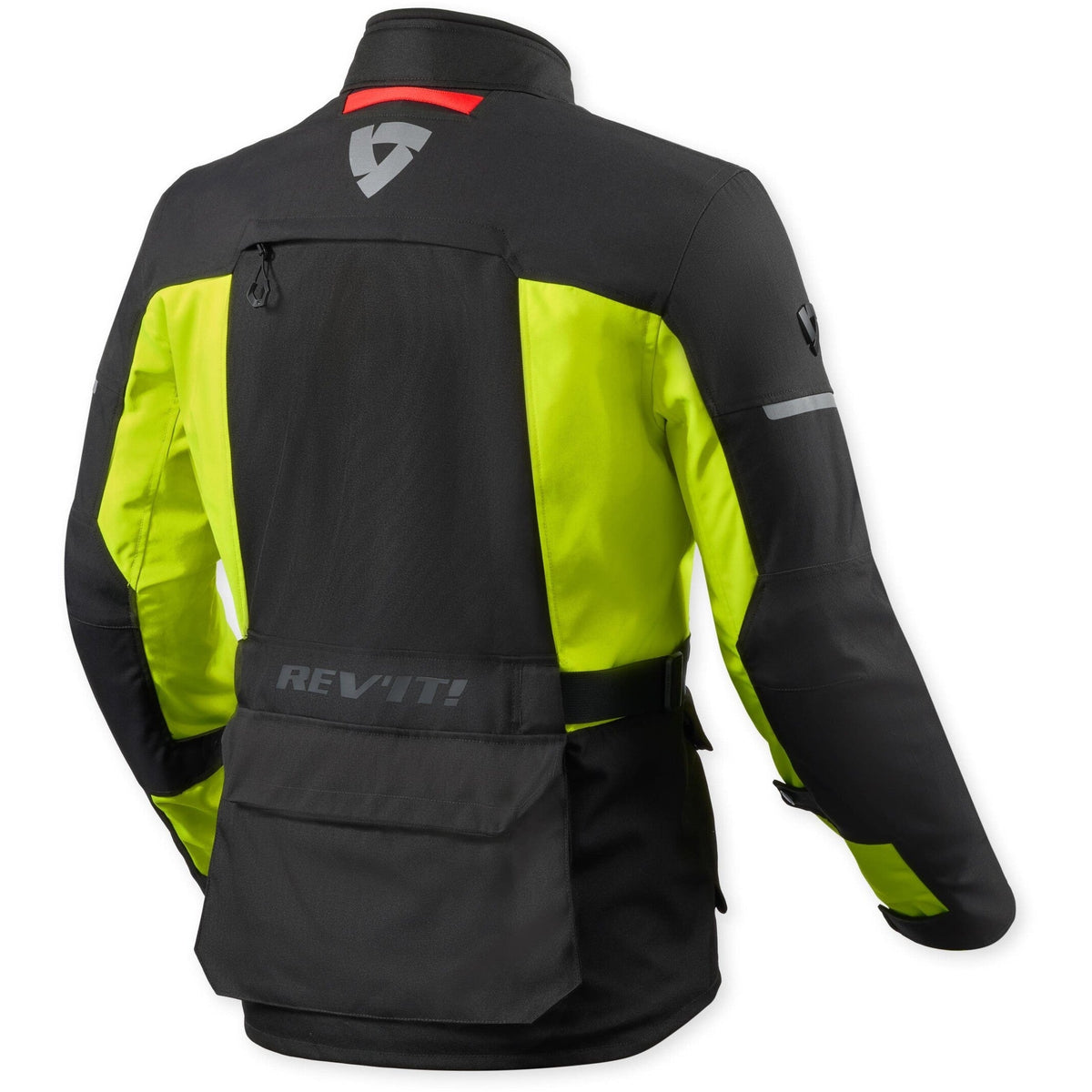Revit Outback 5 H2O Textile Jacket Black / Neon Yellow back view