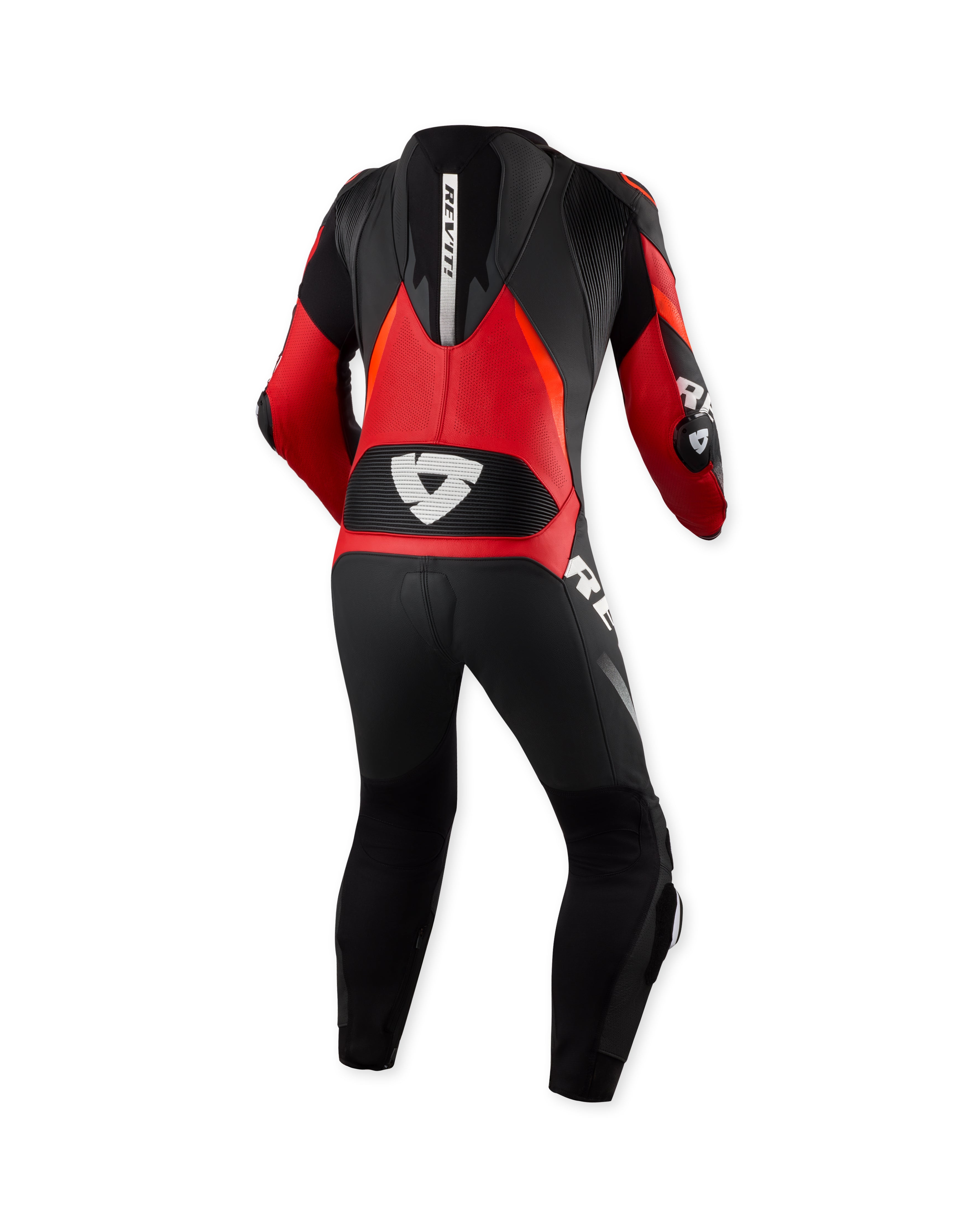 Revit Hyperspeed 3 One Piece Leather Suit Black / Neon Red FREE UK Delivery, FREE 365 Day Returns | Moto Central