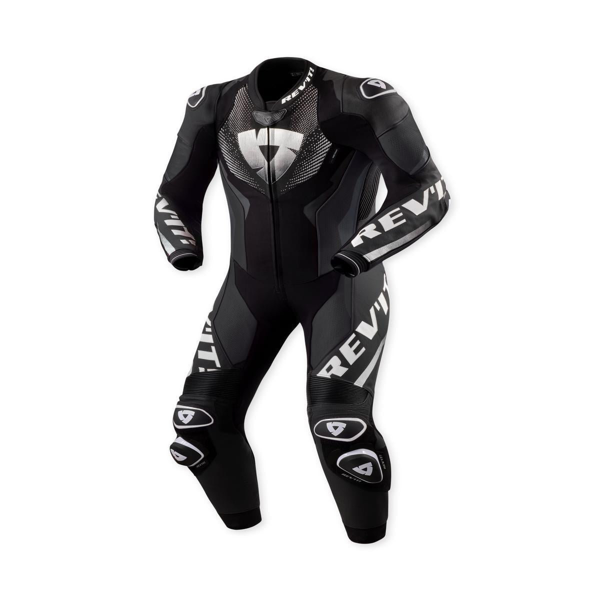 Revit Hyperspeed 3 One Piece Leather Suit Black / White FREE UK Delivery, FREE 365 Day Returns | Moto Central