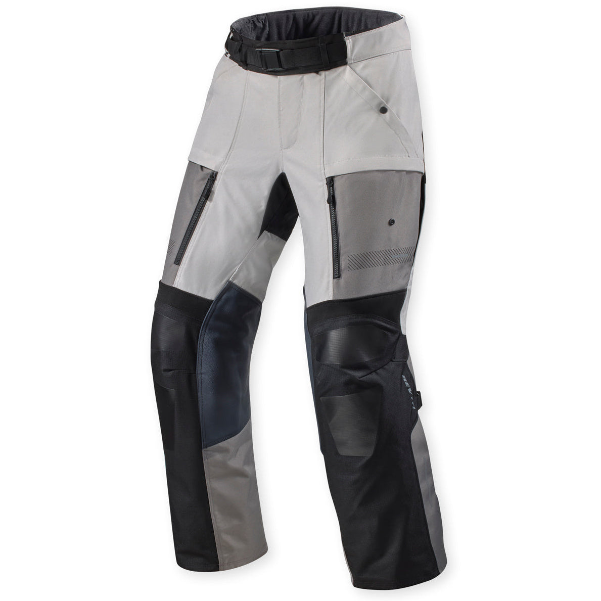 Revit Sand 5 H2O Textile Trouser Silver / Black motorcycle trousers, front view