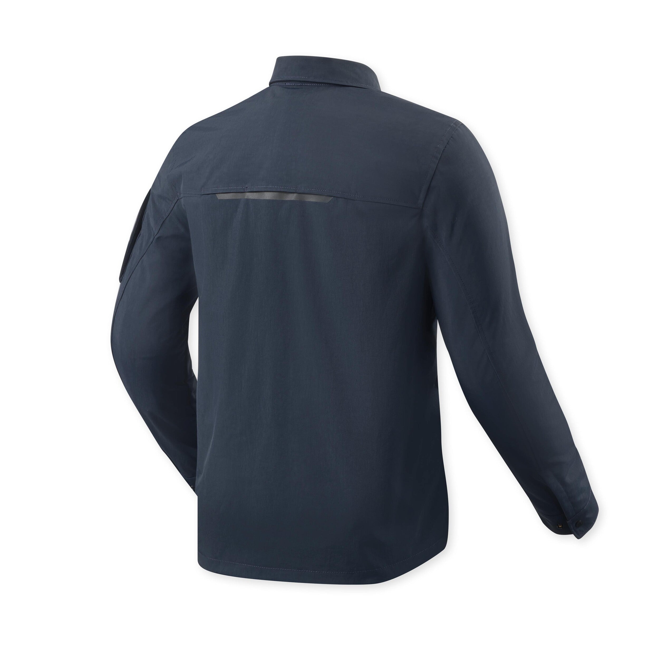 Revit Yaletown Textile Overshirt Dark Blue back view
