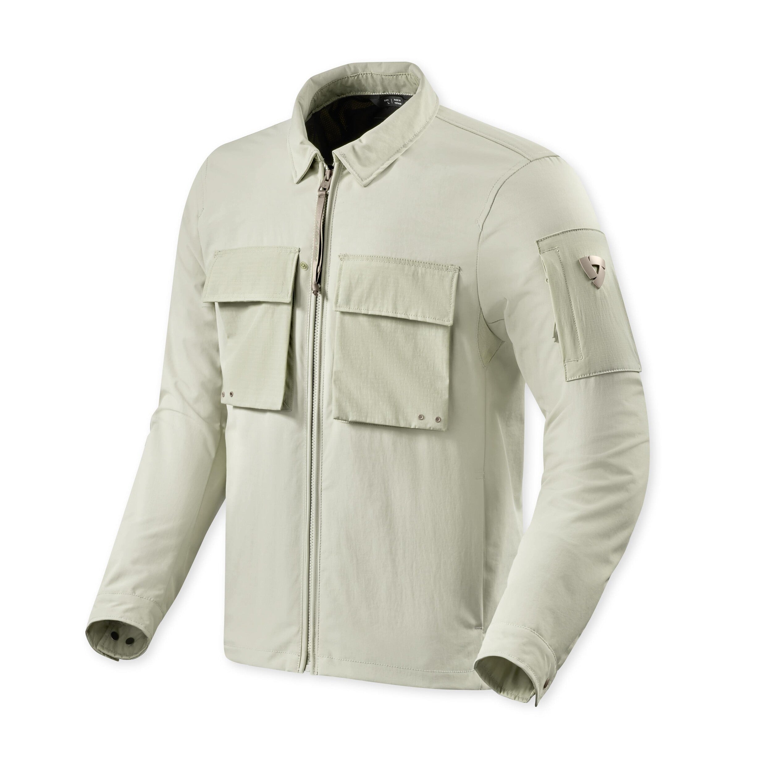 Revit Yaletown Textile Overshirt Sand front view