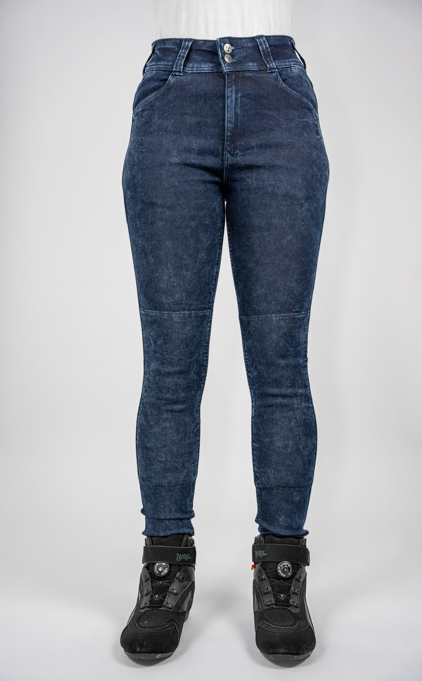 Bull-it Fury Ladies Skinny Fit Denim Jeans Blue - FREE UK Shipping, FREE 365 Day Returns | Moto Central