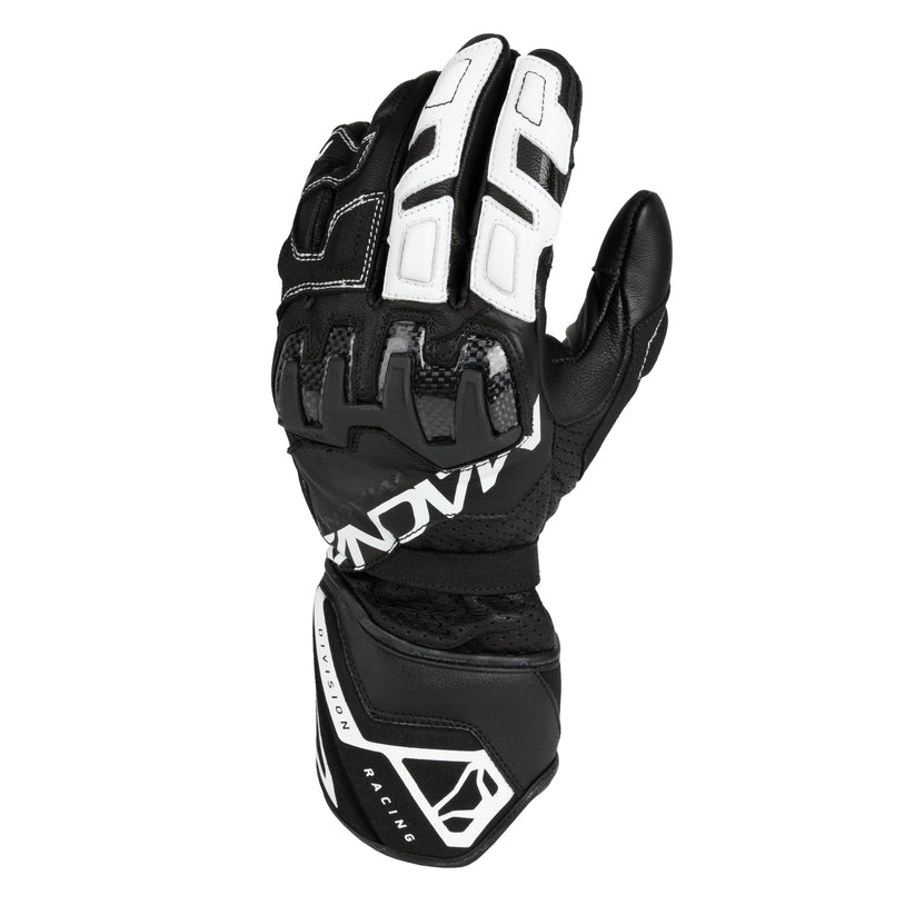 Macna Firoz Leather Gloves Black / White FREE UK Delivery, FREE 365 Day Returns | Moto Central