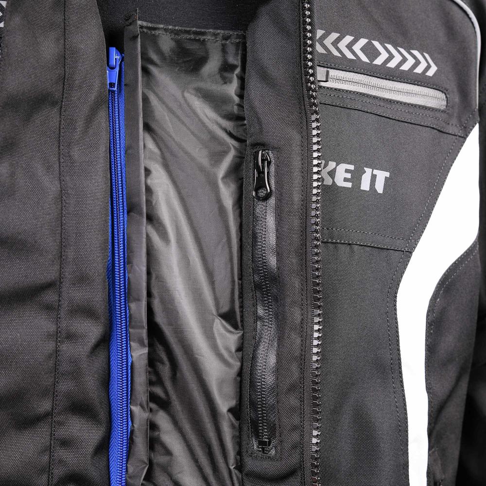 Bike It Flux Sports Motorcycle Jacket Black / White
