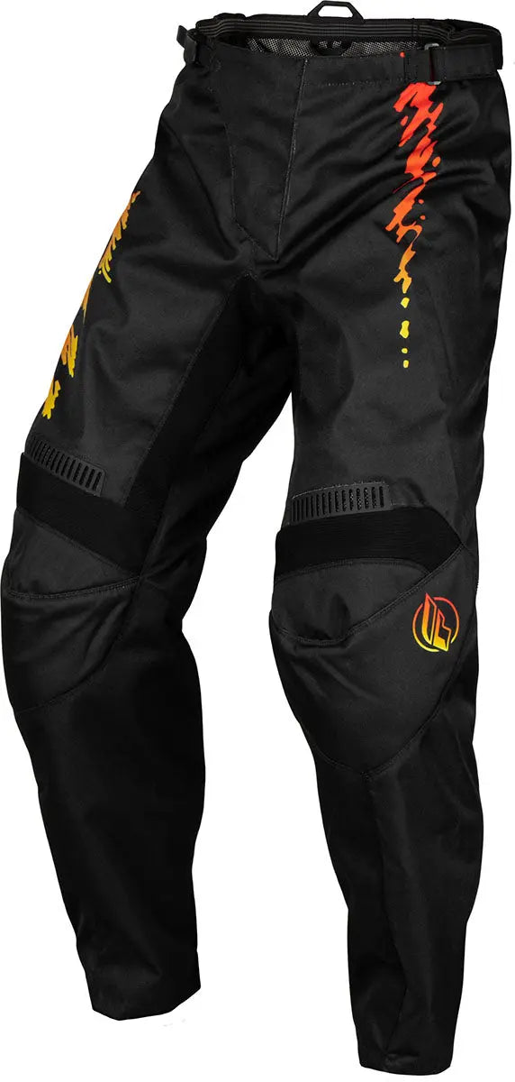 Fly Racing F-16 Youth MX Trouser Black / Yellow / Orange - FREE UK Delivery, FREE 365 Day Returns | Moto Central