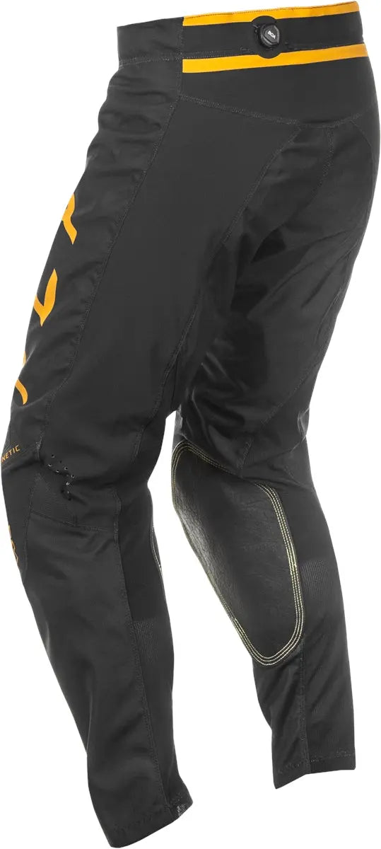 Fly Racing Kinetic Center Trouser Black / Gold - FREE UK Delivery, FREE 365 Day Returns | Moto Central
