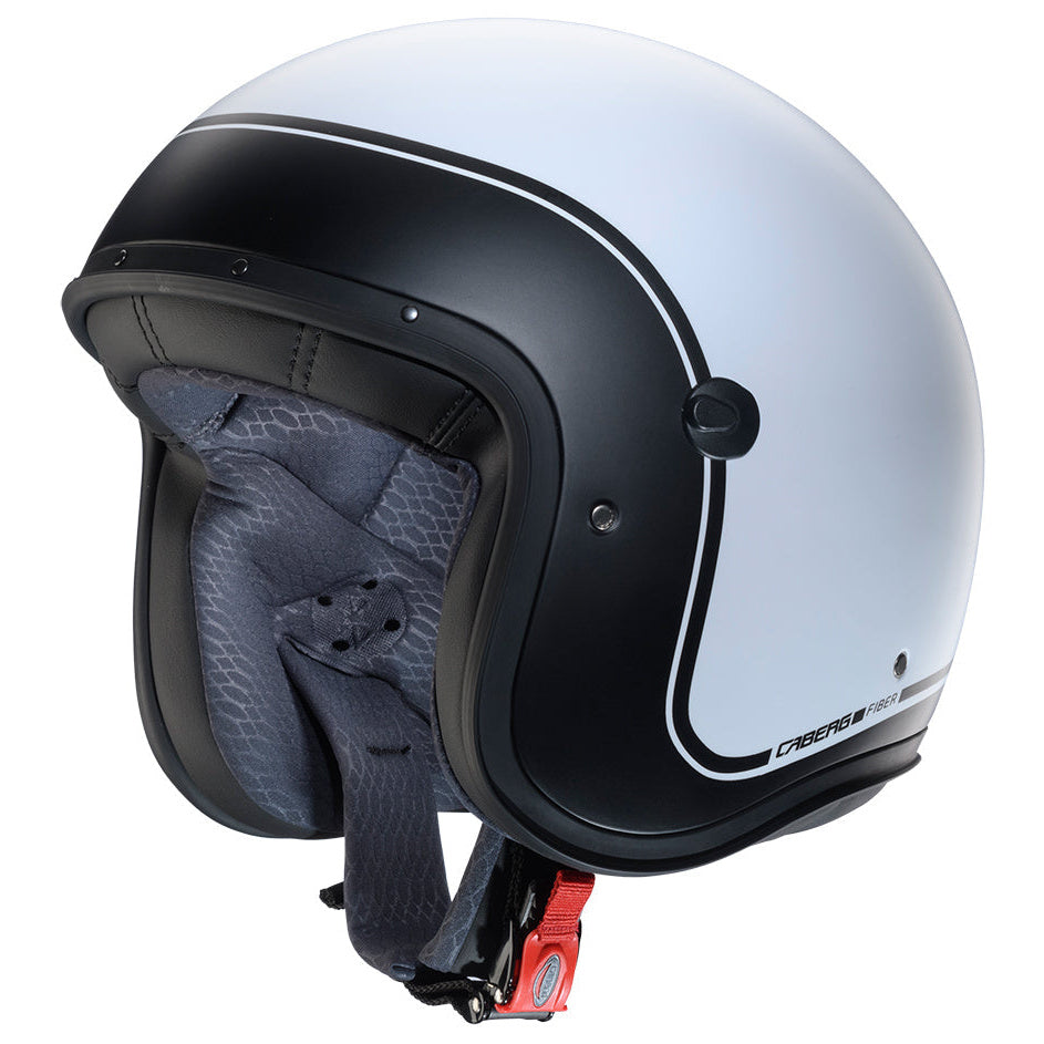 Caberg Freeride X Imola Matt White Black open-face helmet front-left view