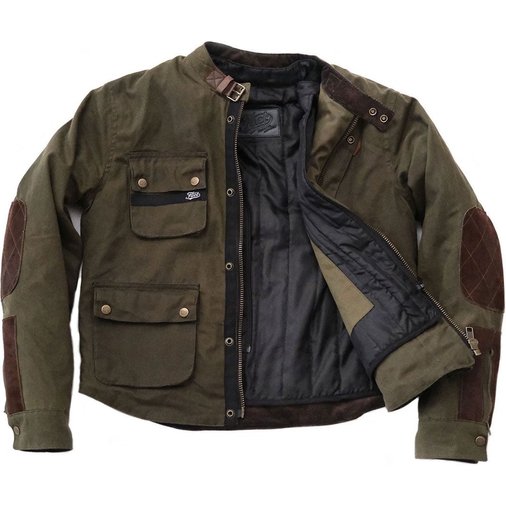 fuel motorcycle gear Fuel Division 2.0 Textile Jacket Green FREE Delivery, 365 Day Returns