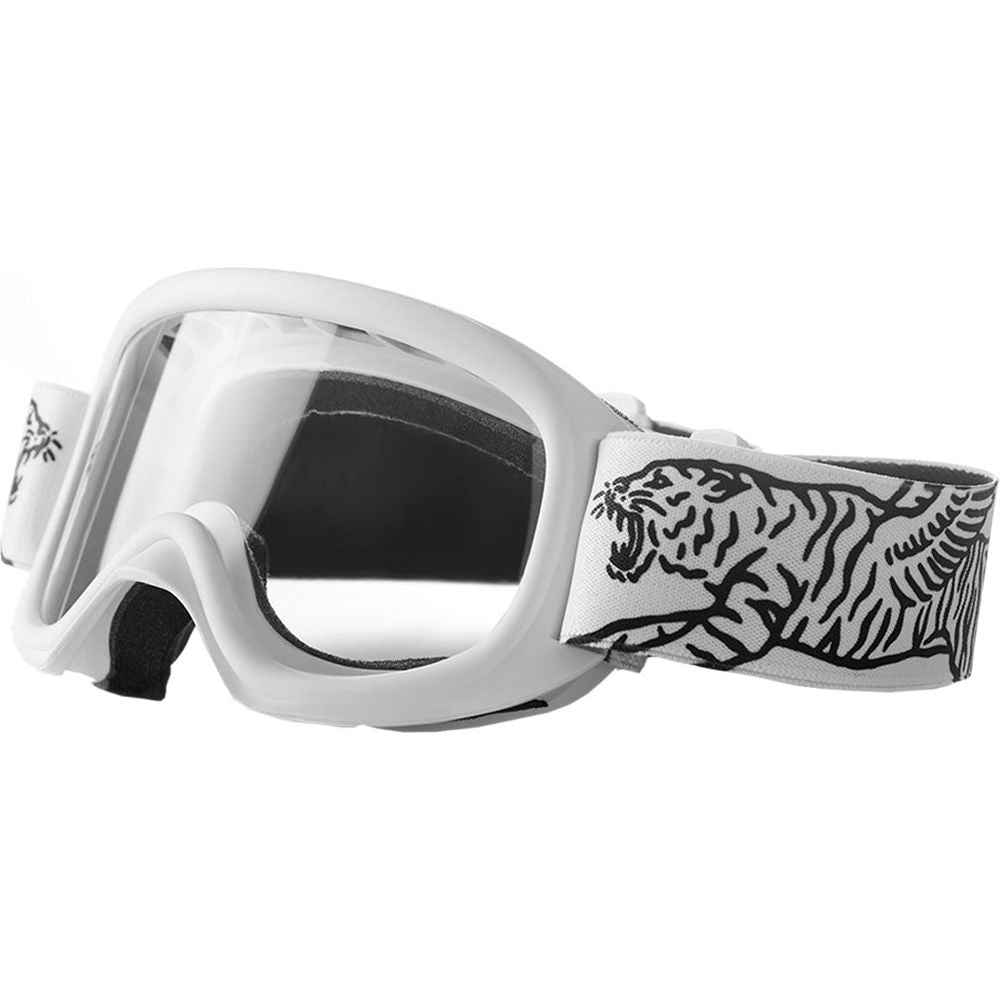 Fuel Racing Division Goggle White with Clear Lens