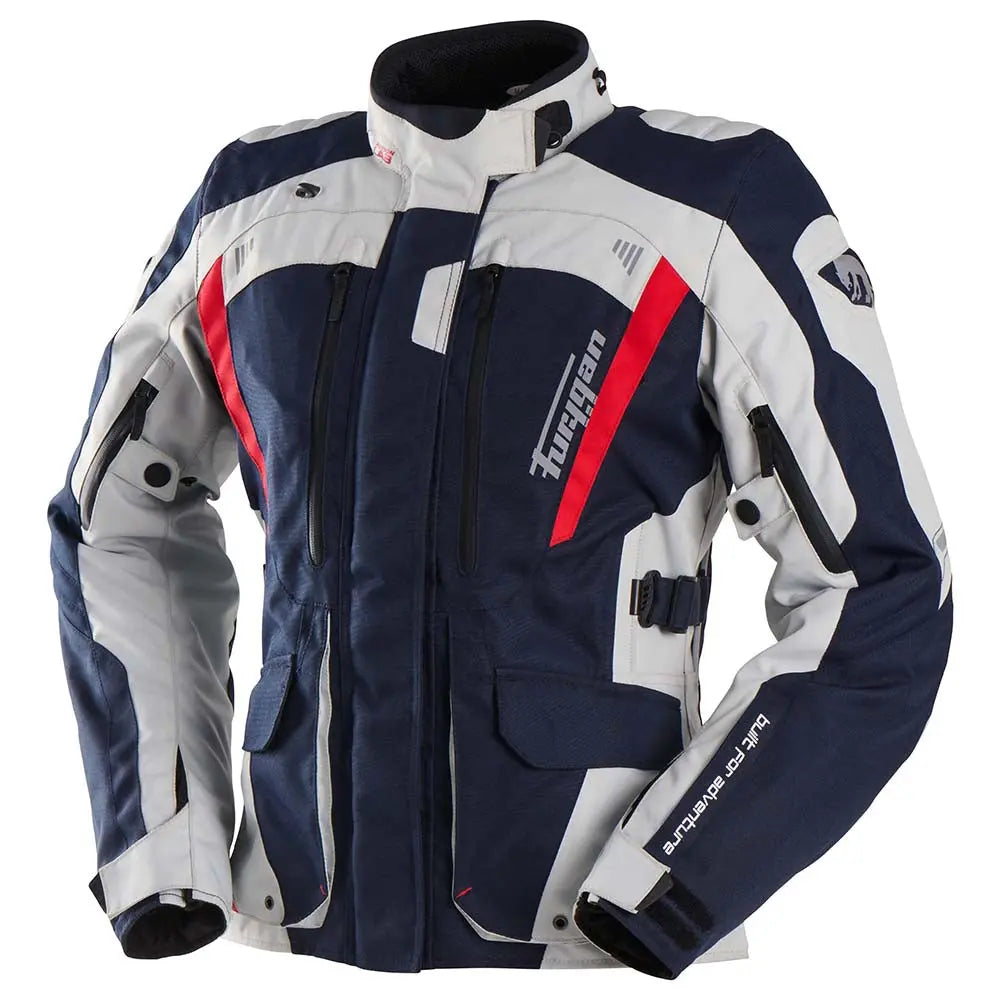 Furygan Apalaches Evo Ladies Textile Jacket Blue / Pearl / Red FREE UK Delivery, FREE 365 Day Returns | Moto Central