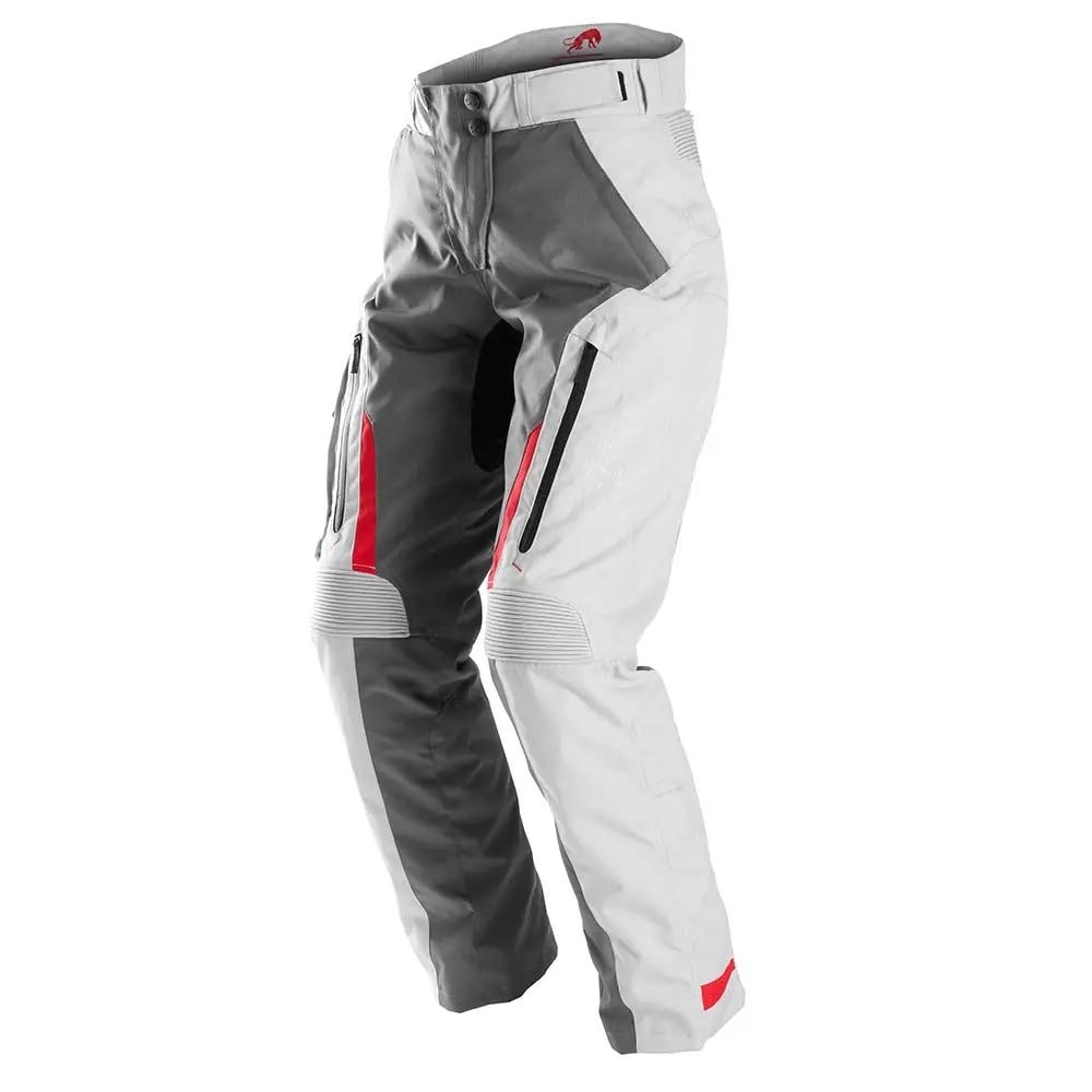 Furygan Killington Ladies Textile Trouser Grey / Pearl / Red FREE UK Delivery, FREE 365 Day Returns | Moto Central