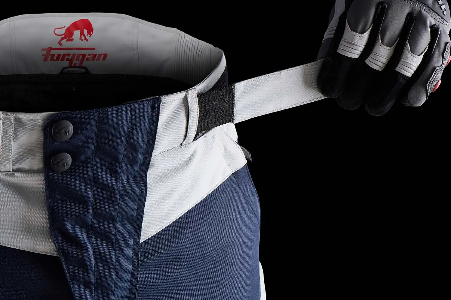 Furygan Killington Textile Trouser Blue / Pearl / Red FREE UK Delivery, FREE 365 Day Returns | Moto Central