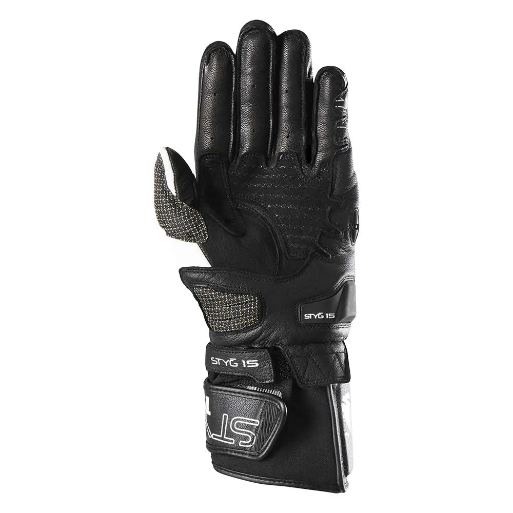 Furygan STYG15 Leather Gloves Black / White FREE UK Delivery, FREE 365 Day Returns | Moto Central