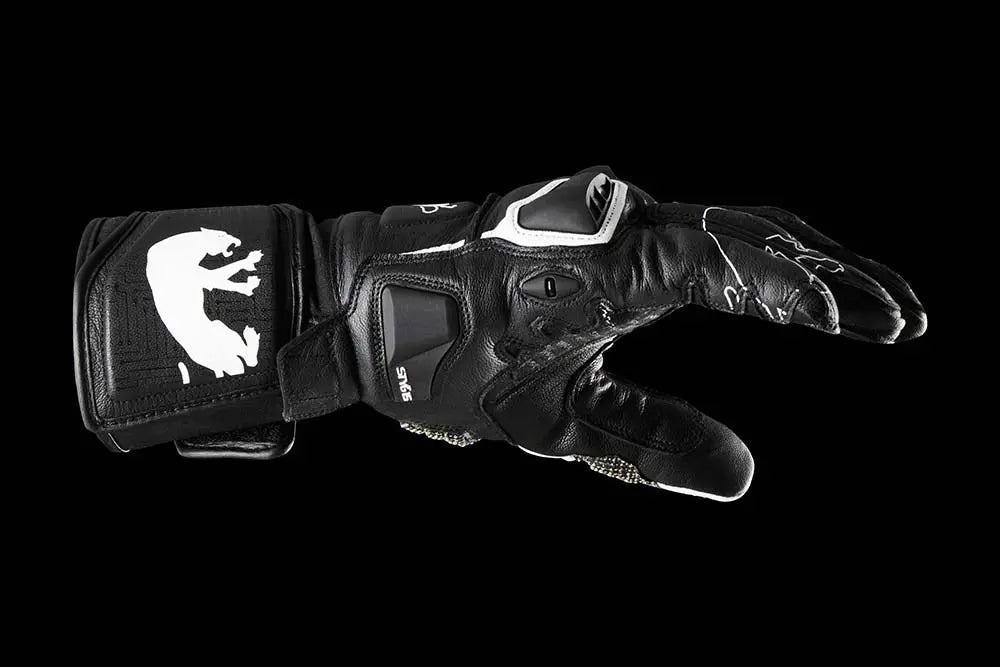 Furygan STYG15 Leather Gloves Black / White FREE UK Delivery, FREE 365 Day Returns | Moto Central