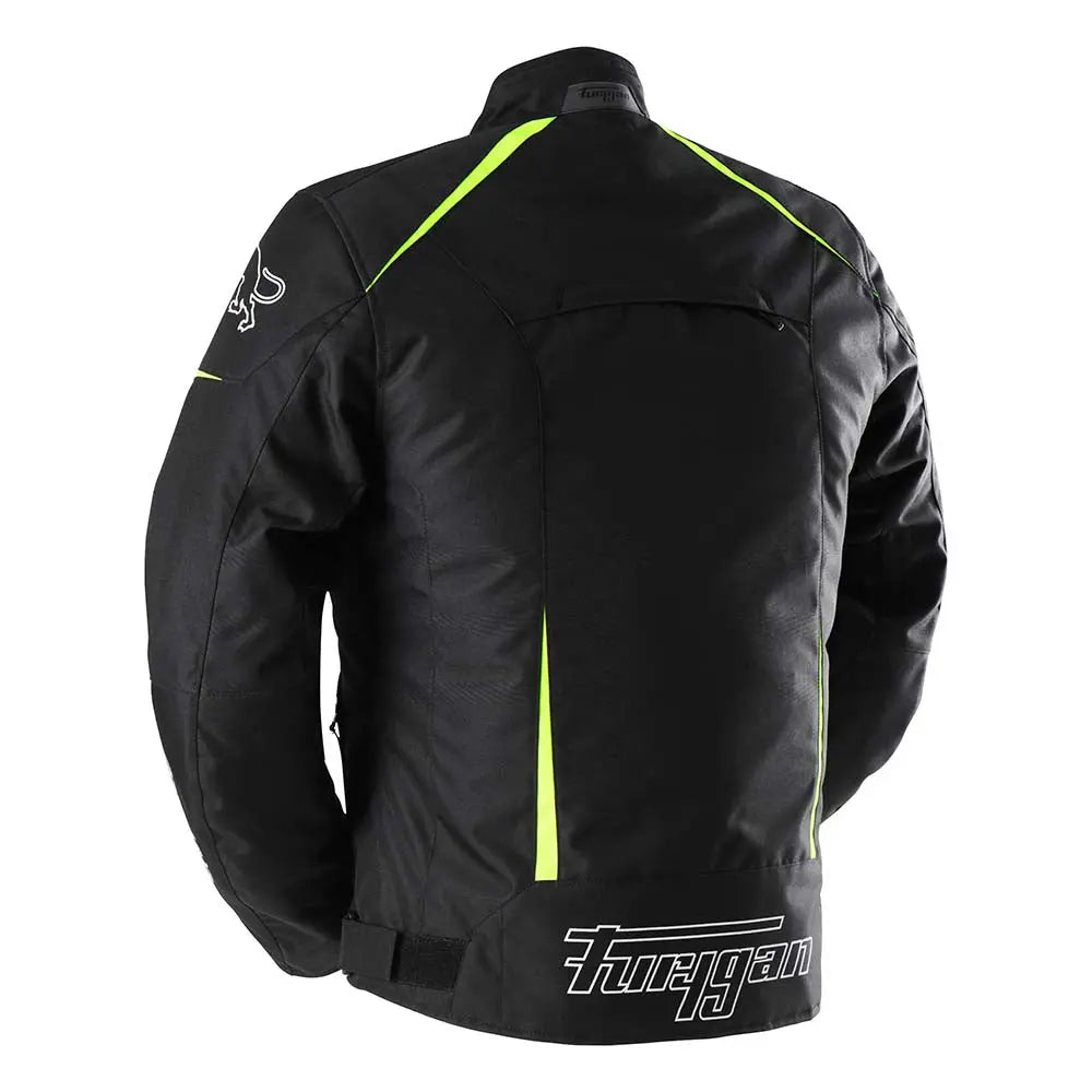 Furygan Yori Textile Jacket Black / White / Fluo Yellow FREE UK Delivery, FREE 365 Day Returns | Moto Central